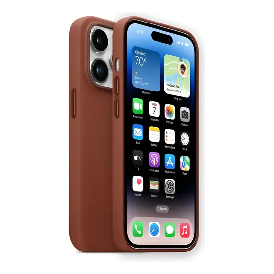 Case Capa Capinha Couro Com Magsafe Iphone 13 14 15 16 17