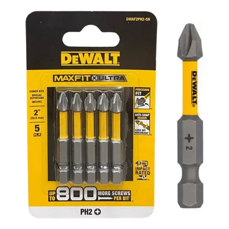 Bits Ph2 Dewalt Maxfit (dwaf2ph2-5h) 5 Peças 50mm Original