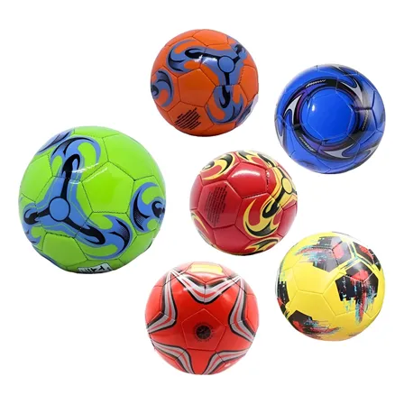 5 Mini Bolas De Futebol Infantil N2 Couro Sintetico Colorida Sortido