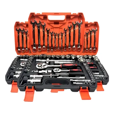 Jogo Soquete Chave Combinada Catraca Kit 61 Pcs Com Maleta Cinza-escuro