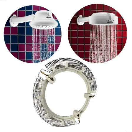 Resistência Chuveiro Bella Ducha 4t Ducha Fashion 6800w 220v Branco 220v 6.8 Kw