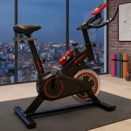 Bicicleta Spinning Maat Com Display E Sensor De Pulso Preto