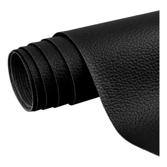 Reparo Couro Sintético Auto Adesivo Preto 50x30cm