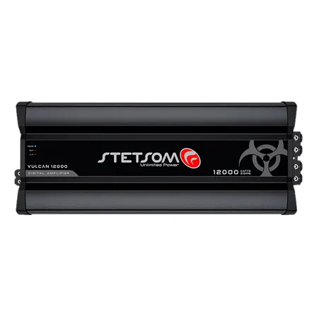 Amplificador Automotivo Vulcan 12k 2ohm Mono Som Profissiona Preto