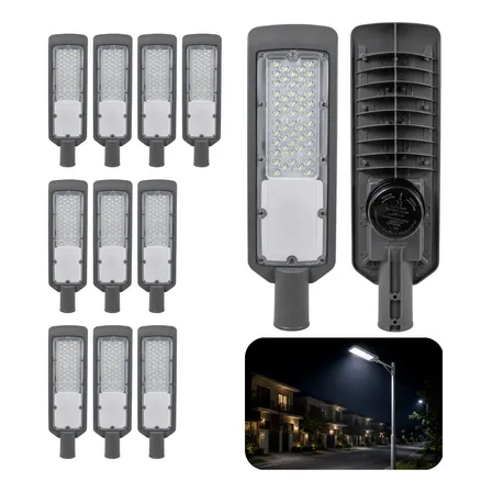 Kit 10 Luminárias Públicas Led + 10 Fotocélulas 100w Bivolt