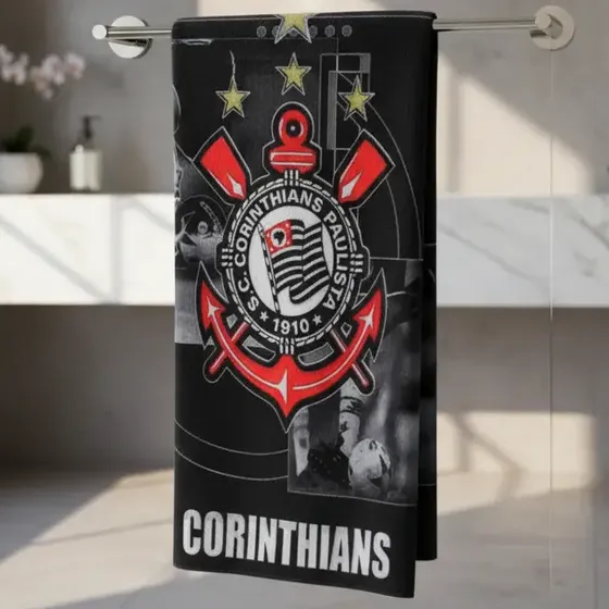 Toalha De Banho Time Corinthians Piscina Praia Futebol