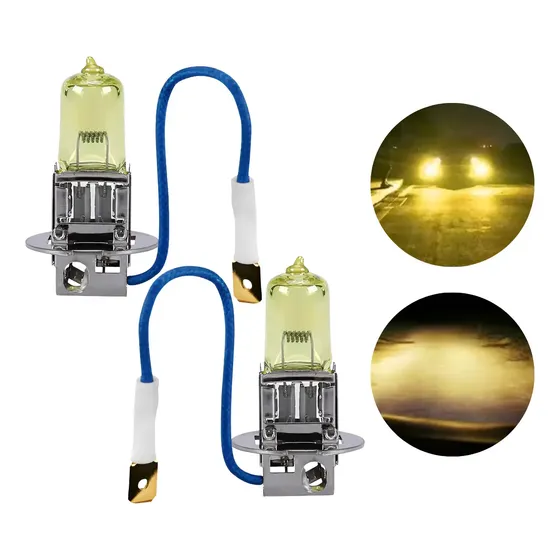 Par Lâmpadas H3 Amarela Gold Vision 12v 55w 3000k Neblina