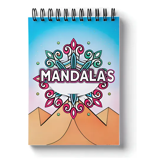 Livro De Colorir De Mandalas Adultos Anti- Estresse Azul