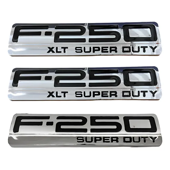 Kit Emblema Letreiro Xlt Super Duty Super Duty F250 Cromado