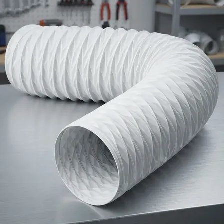 Duto Flexivel Pvc Branco 100mm 4 Pol - 10 Metros