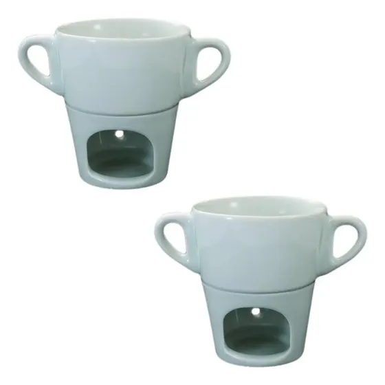Promoção Caneca Fondue De 280 Ml Em Porcelana Primeira Linha