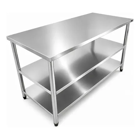 Mesa Inox 160x60 2p Bancada Manipulação Cozinha Industrial
