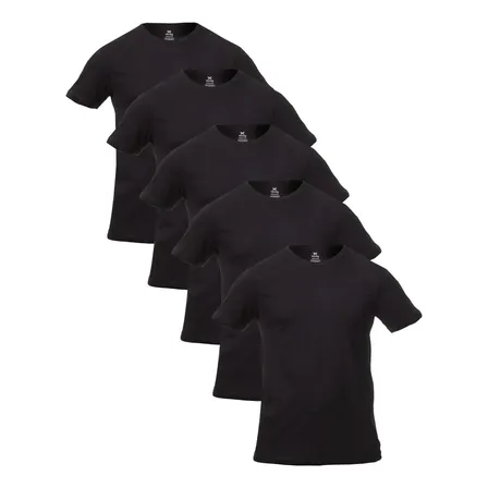 Kit Com 5 Camisetas Masculinas Básicas Slim Hering 4fv31den Preto Liso G