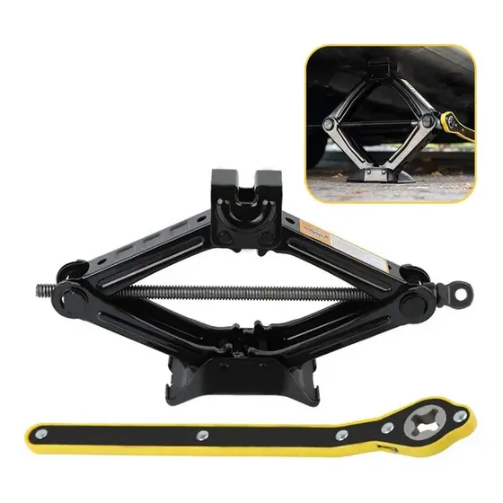 Macaco Carro Tipo Sanfona Universal 1500kg Com Chave Catraca