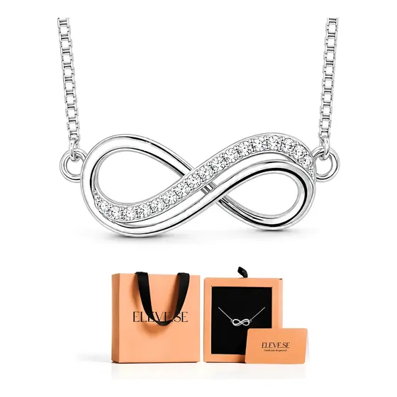 Colar Infinito Prata 925 Feminino Presente Namorada Esposa