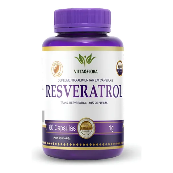 Trans Resveratrol 1000 Mg 60 Cápsulas 98% Puro Vitta&flora