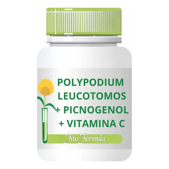 Polypodium + Picnogenol + Vitamina C - 120 Cápsulas Mancha