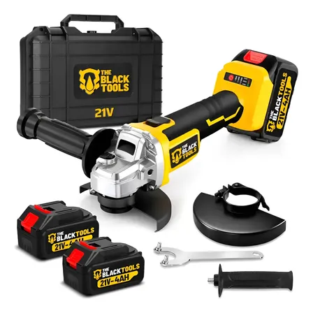 Esmerilhadeira Angular 2 Baterias Bivolt Alta Potencia Amarelo 127/220v 60hz