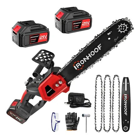 Motosserra A Bateria Portatil 12 Pol Brushless Jardinagem Vermelho E Preto 110/127/220v