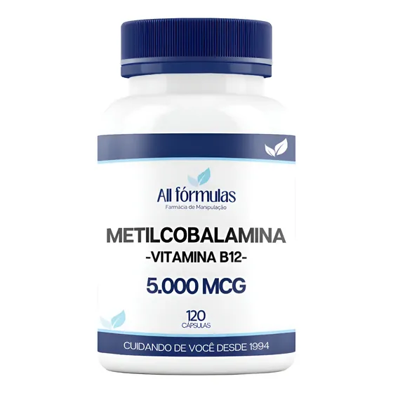 Vitamina B12 Metilcobalamina 5.000 Mcg 120 Cápsulas