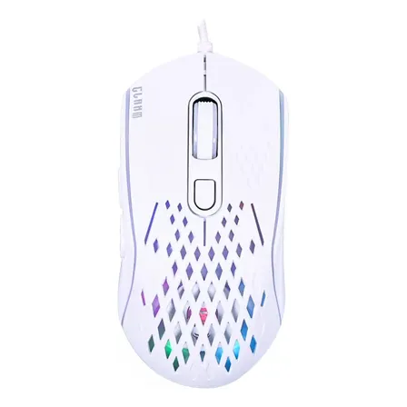Mouse Gamer Clanm Slits, Rgb, 7200 Dpi, 7 Botoes, Branco Branco