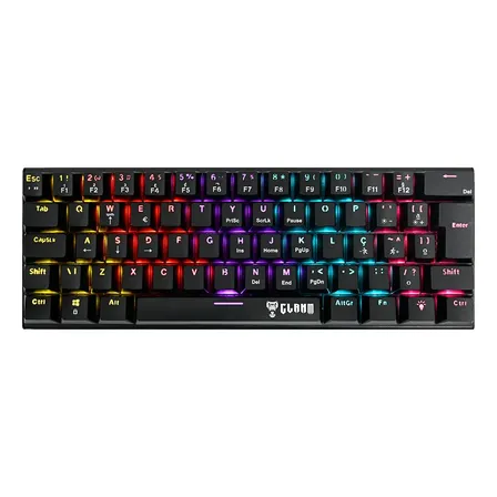 Teclado Mecanico Gamer Clanm Night Walker, Rgb, Preto Preto Português Brasil