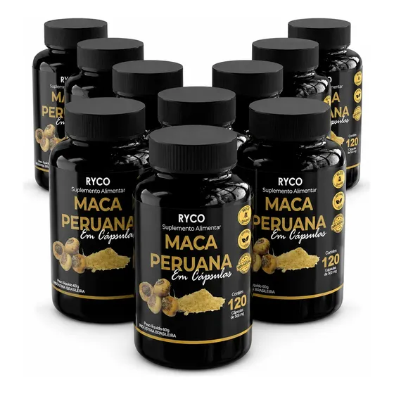 10x Maca Peruana 120 Cápsulas Original- Envio Já