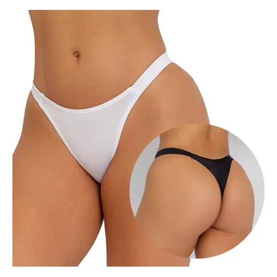 Kit 10 Calcinha Tanga Fio Duplo Elástico Tirinha Conforto