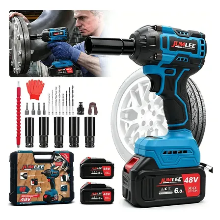 Chave De Impacto Parafusadeira Furadeira A Bateria 48v Azul Azul-celeste 127/220v 50hz/60hz