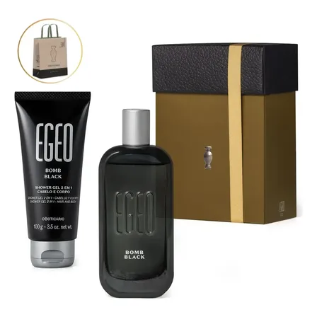 Egeo Bomb Black Kit Presente (2 Itens) O Boticário 90ml