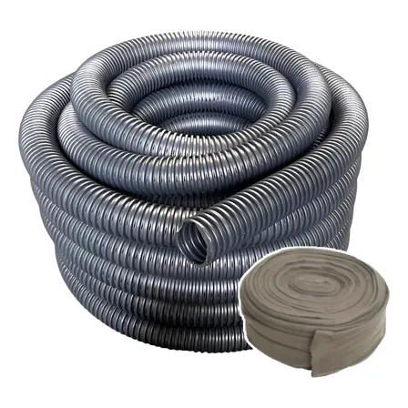 Kit Dreno Tubo 4 Pol 100mm 50 Metros + Camisa Bidim 50 Mt