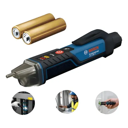 Detector De Tensão Gvd 1000 17 Com Lanterna Ip67 Bosch Azul