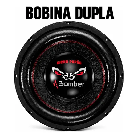 Subwoofer Bicho Papão 12 Pol Bomber 600w 4+4 Ohms Bob Dupla