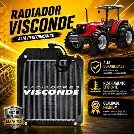 Radiador Trator Massey Ferguson 275 75 80 85 95 2000 2005