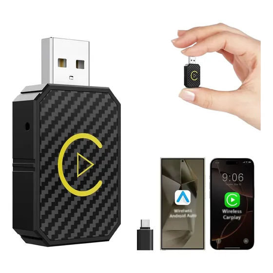 Adaptador Carplay /android Auto Wireless Sem Fio Automático