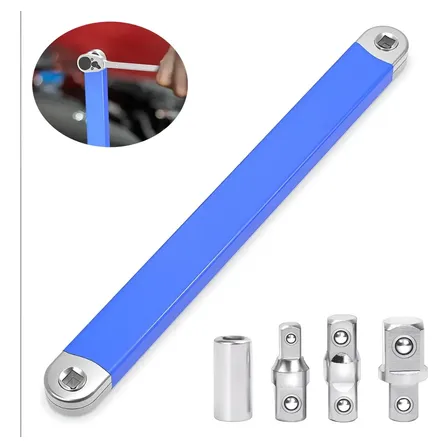 Conjunto De Chaves De Extensão De Catraca Offset De Aço Azul