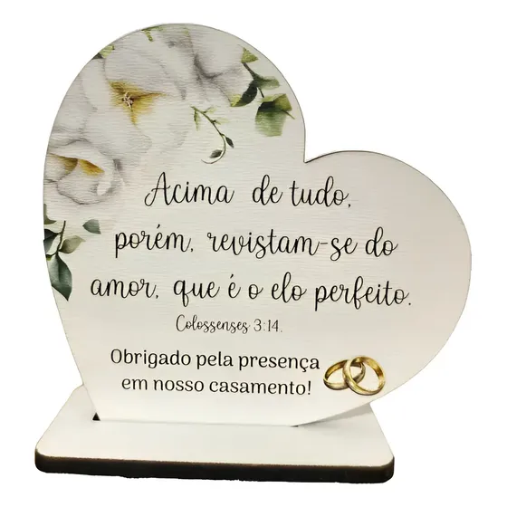 30 Lembrancinhas Mdf Casamento Noivado Pronta Entrega Branco
