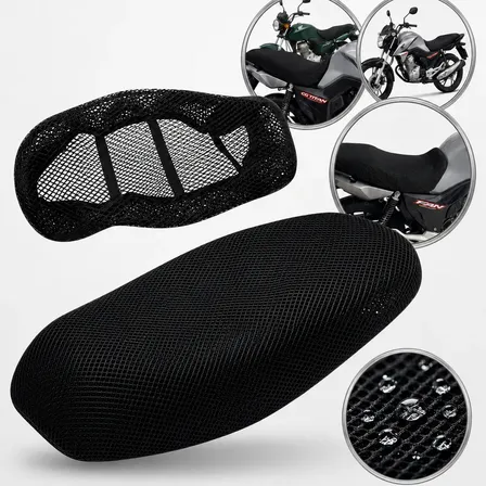 Capa Banco De Moto Térmica Impermeável Titan Cg 125 150 160 Preto