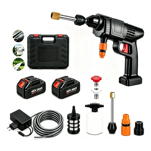 Lavadora Alta Pressão Portátil Sem Fio 2 Baterias Maleta Preto 127/220v 50 Hz/60 Hz
