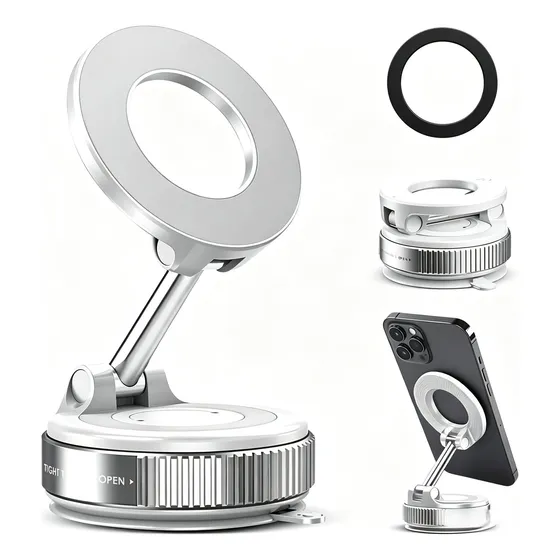Suporte Celular Carro Magnético Rotativo 360dobrável Ventosa