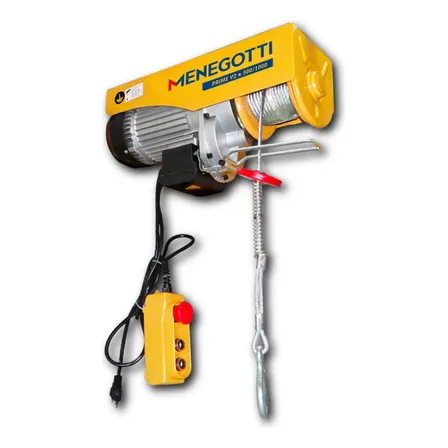 Guincho Coluna Talha Elétrico Prime 500/1000kg Menegotti Amarelo 220v 1