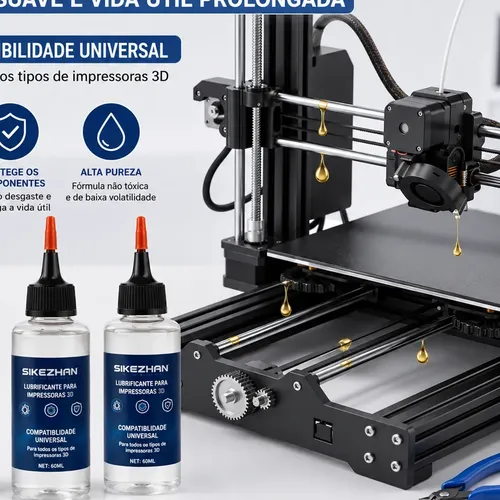 Óleo Lubrificante Original Sikezhan Ptfe Impressora 3d Bambu 127/220v Transparente