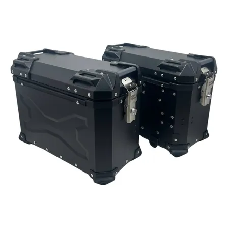 Conjunto De Baú Lateral Preto Alumínio Premium 30l Cada