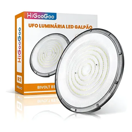 Higoogoo 300w Luminárias Led Ufo High Bay Galpão Bivolt6500k