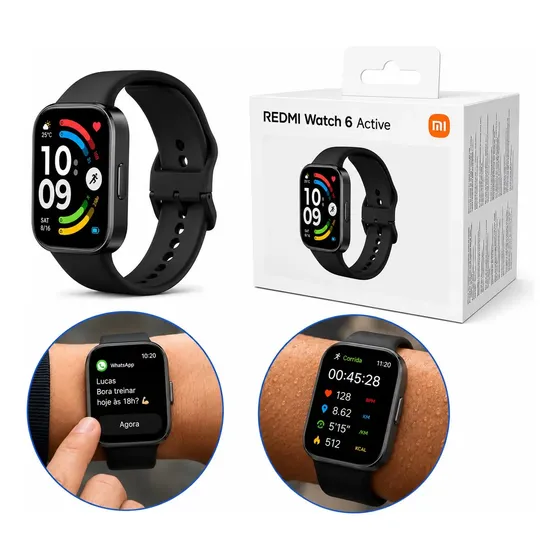 Relógio Smartwatch Redmi Watch 6 Active Preto Global Preto Mesh