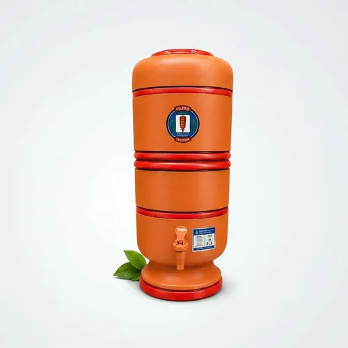 Filtro De Barro 12 Litros (6l+6l) Com 2 Velas Premium Oasis Purificador Bebedouro Argila 2 Velas 2 Boias 1 Torneira Toc