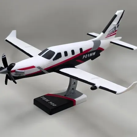 Mini Avião Para Montar Tbm 900 Branco/vermelho/preto