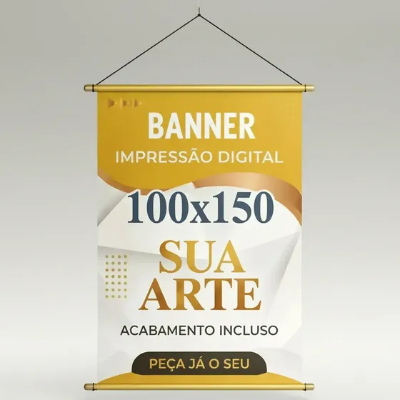 Banner Personalizado 100x150 Impressão Digital Completo
