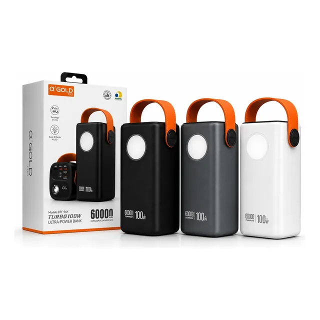 Carregador Power Bank 60.000mah Portatil Starlink 100w Turbo
