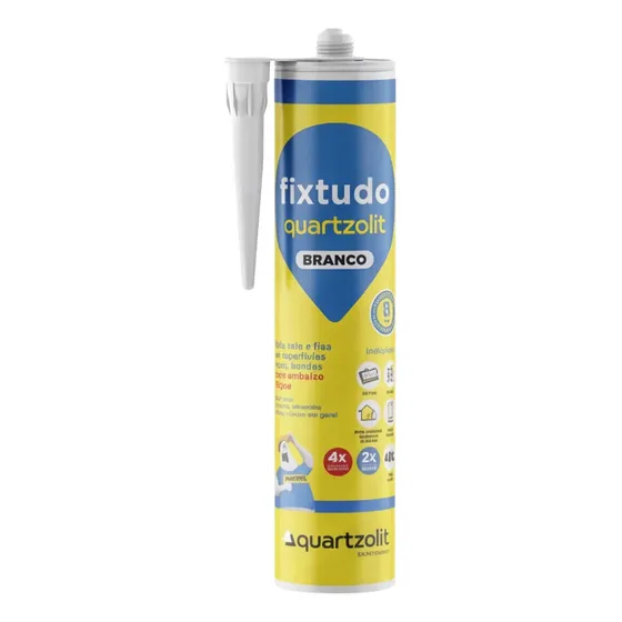 Fixtudo Selante Adesivo Branco Impermeável 400g Quartzolit